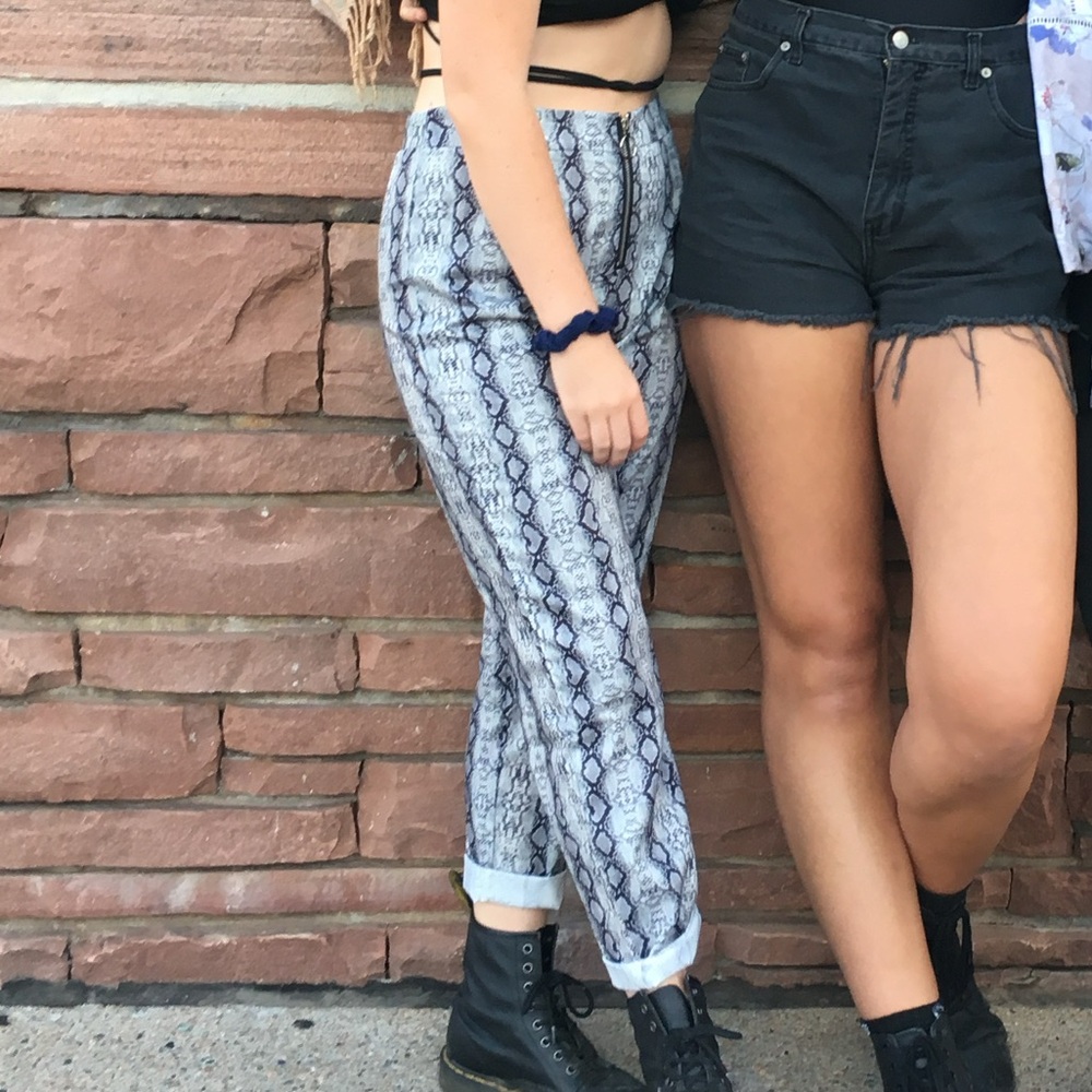 Princess Polly Snakeskin Print Pants